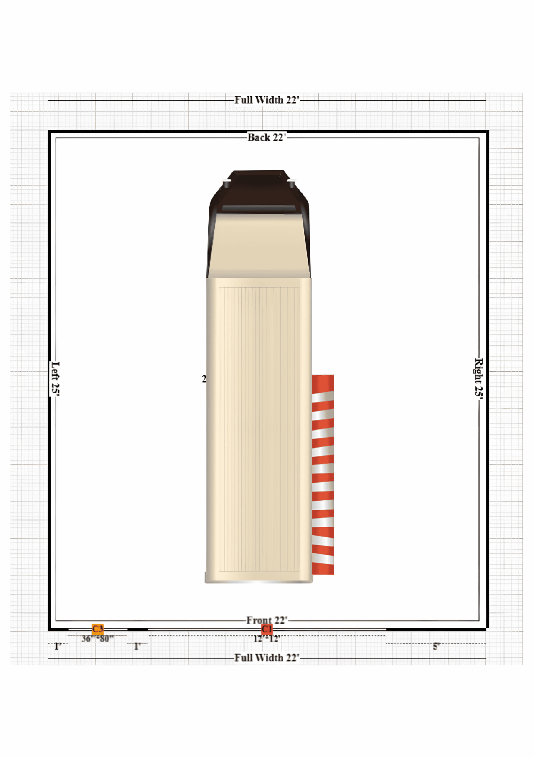 22x25 Garage Floor Plan