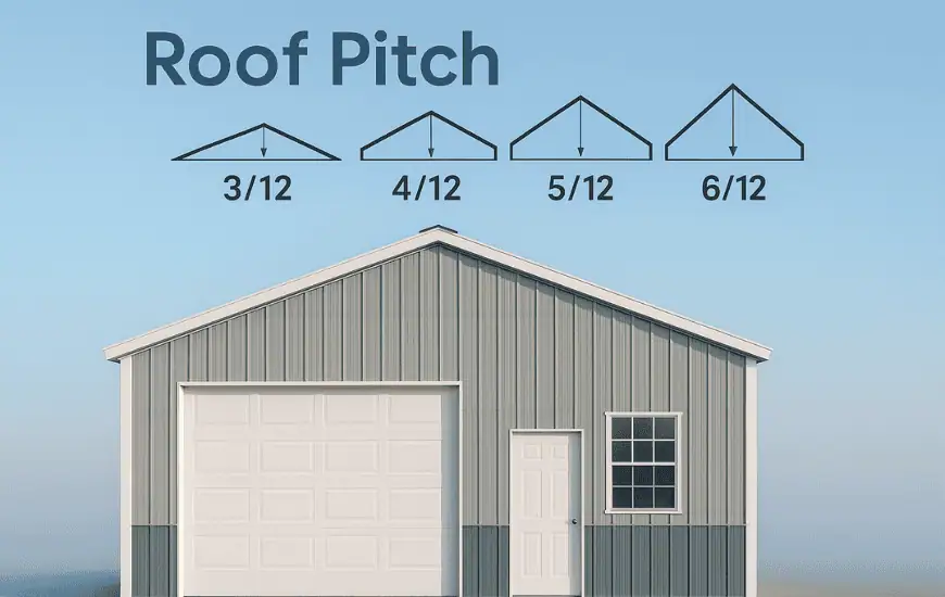 Roof Pitch 101: Decoding 3/12, 4/12 and 6/12 Slope for Your Steel Building Roof Pitch 101: Decoding 3/12, 4/12 and 6/12 Slope for Your Steel Building