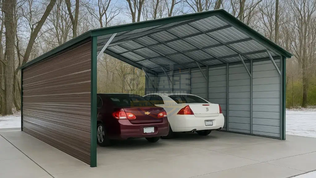 20x25 Vertical Roof Carport
