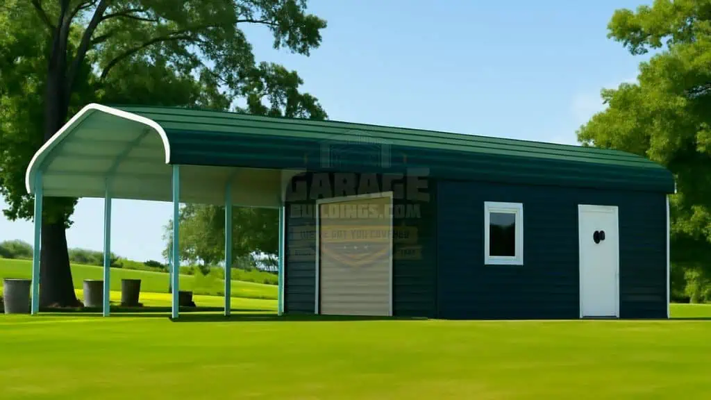 20x30 Carport Garage Combo