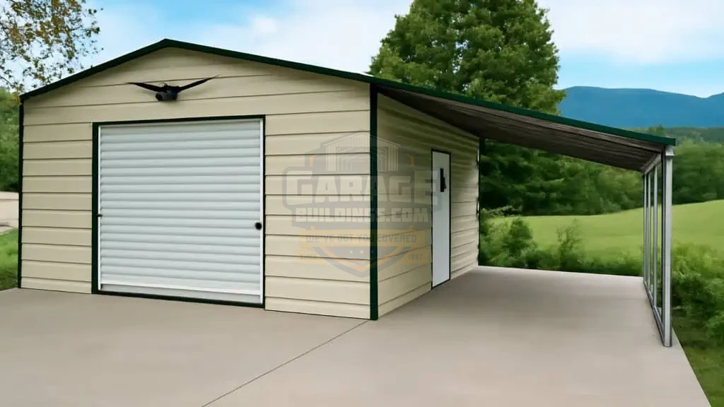22x30 Garage With Lean-to