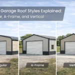 Metal Garage Roof Styles Explained: Regular, A-Frame, and Vertical — What’s the Difference?