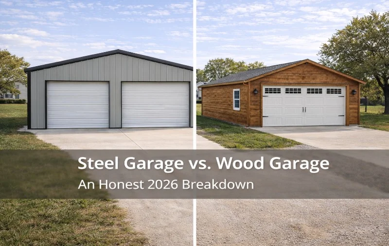 Steel Garage vs. Wood Garage: An Honest 2026 Breakdown Steel Garage vs. Wood Garage: An Honest 2026 Breakdown